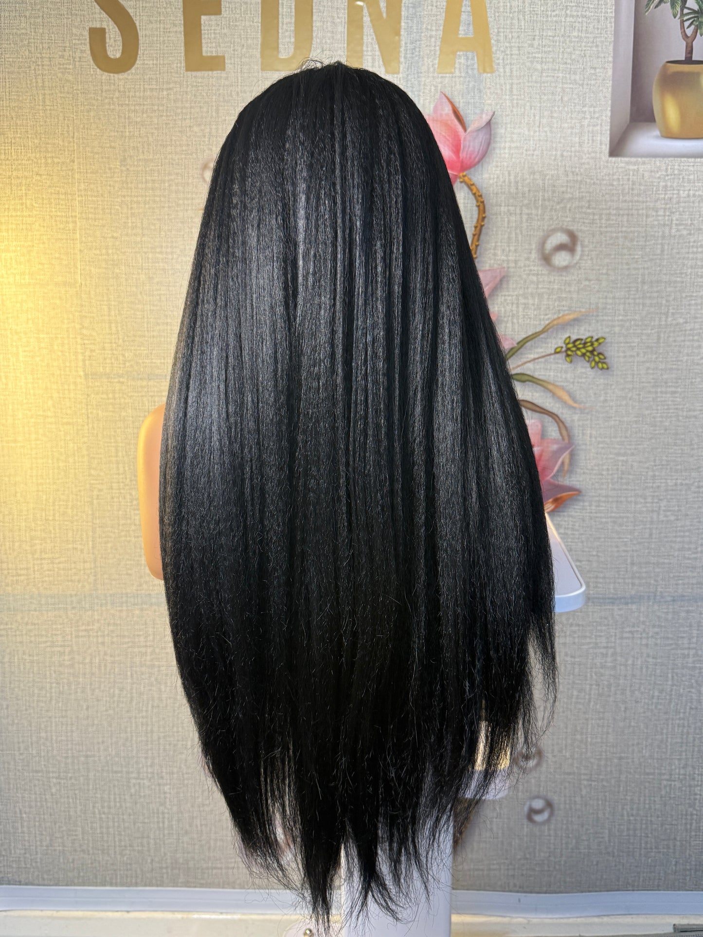 Lara 26-Inch Yaki Straight Bio-Synthetic Wig | 13×4 Lace Front