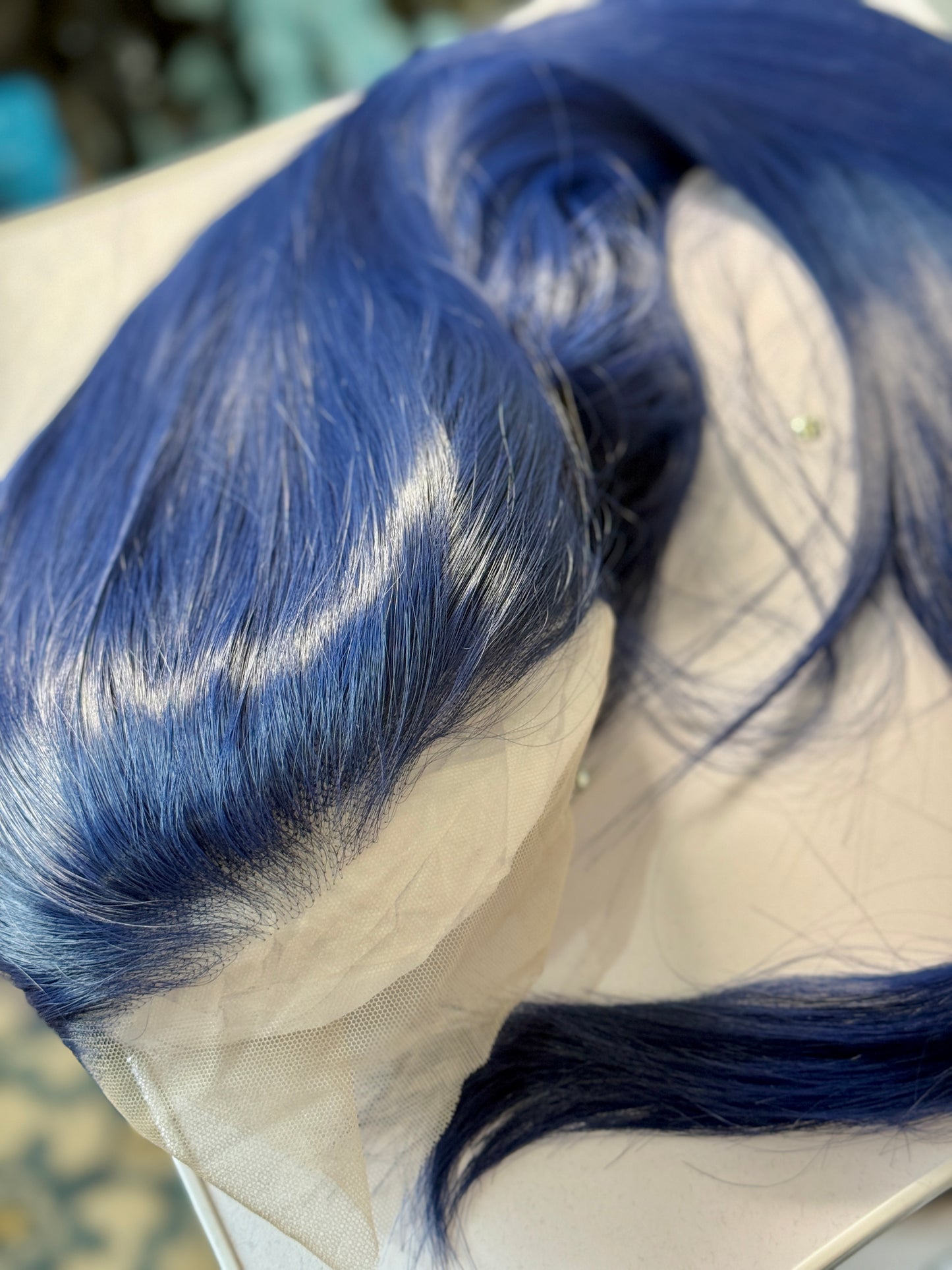 Sapphire 24” Midnight Blue Wig