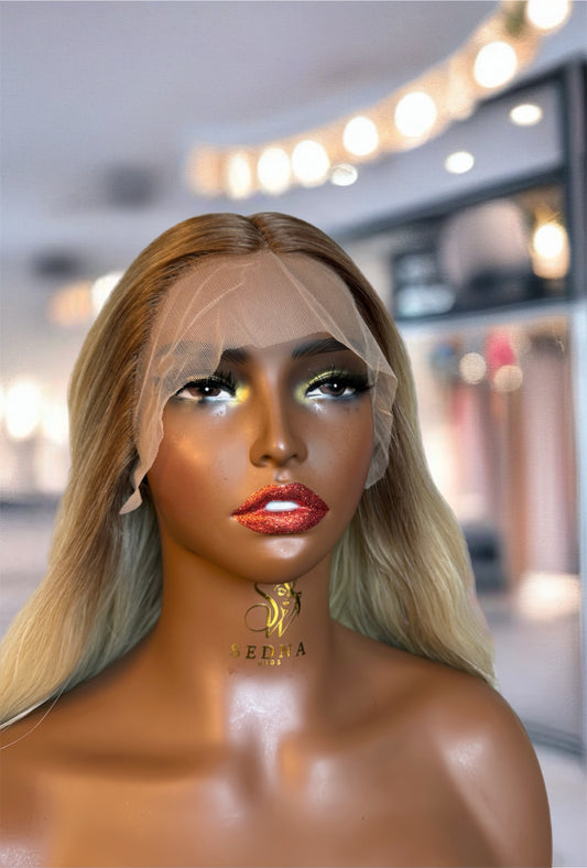 Malibu 24" Dark Rooted Blonde 13x4 Frontal Blend Wig - Sedna Wigs