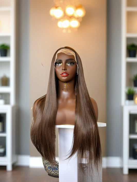 Mocha glueless lace front wig Premium Synthetic Wig Sedna Wigs