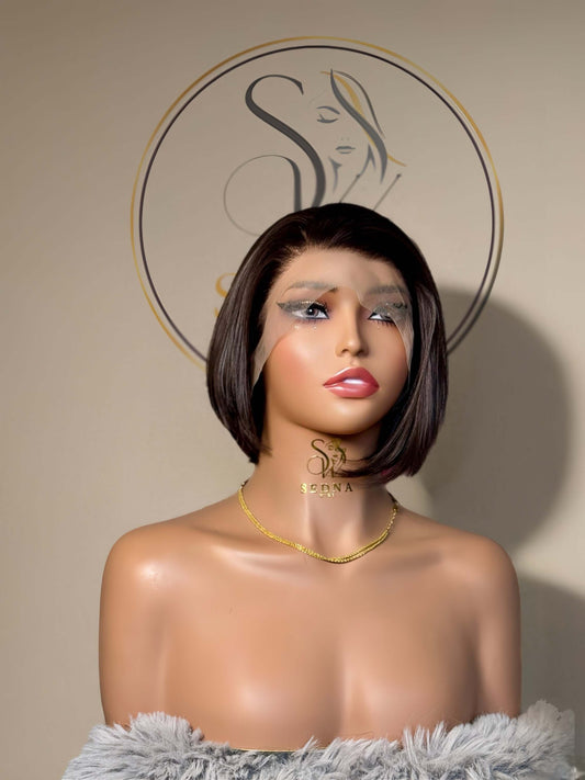 The CEO 6" Medium Brown Angled Bob - Sedna Wigs