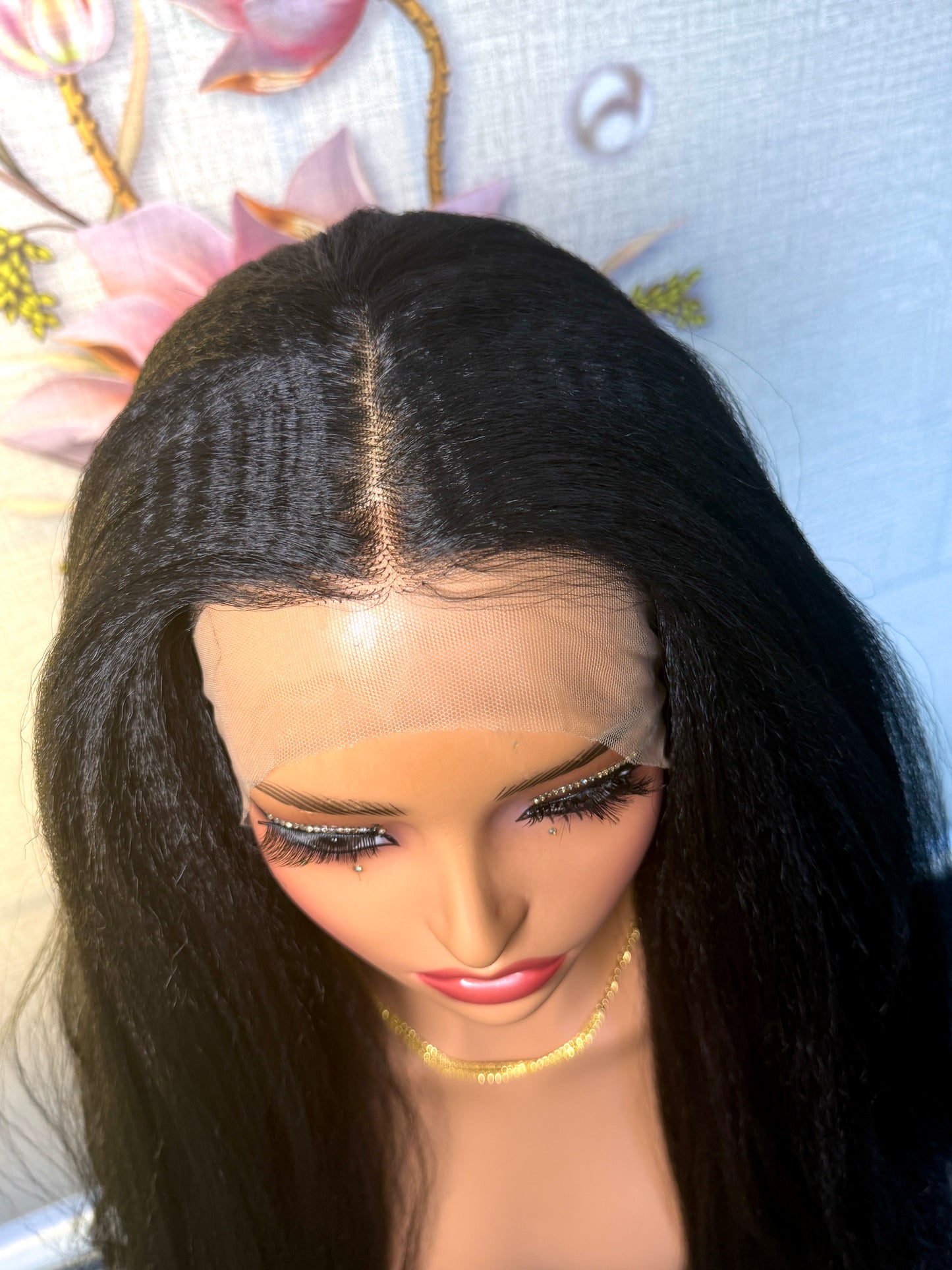 Lara 26-Inch Yaki Straight Bio-Synthetic Wig | 13×4 Lace Front