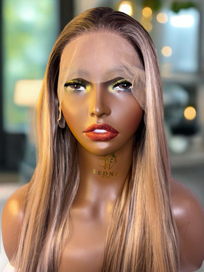 Mirabelle 24” Ombre Blonde Straight Wig