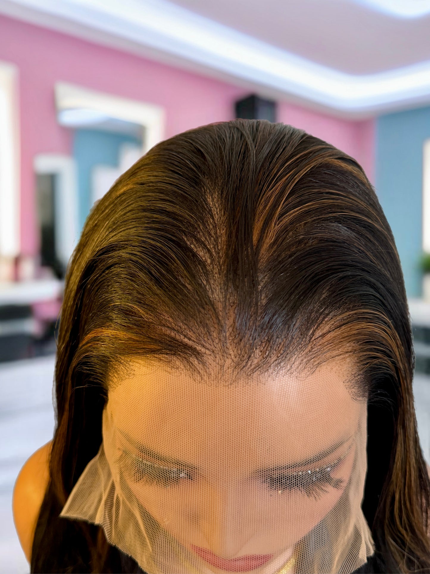 Selene 22” Layered Cut 13x6 Lace Front with Brown Ombre Highlights