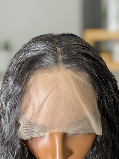 Onyx Water Wave 24” Natural Black Wig