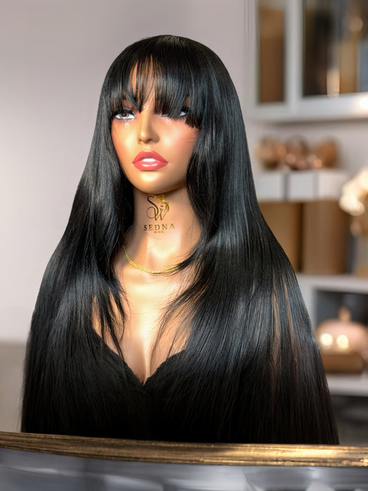 Maldives 22-Inch Straight Layered Fringe Wig