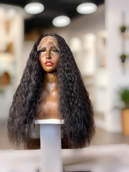 Onyx Water Wave 24” Natural Black Wig