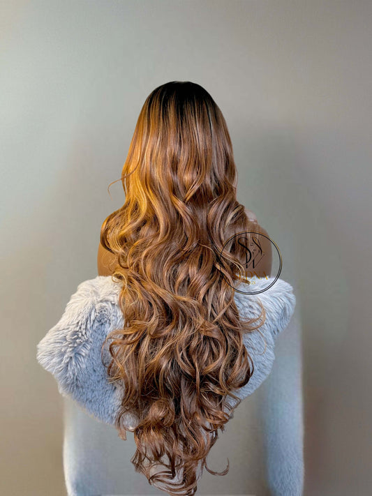 Aria 30” Caramel Honey Ombré Body Wave Wig - Sedna Wigs