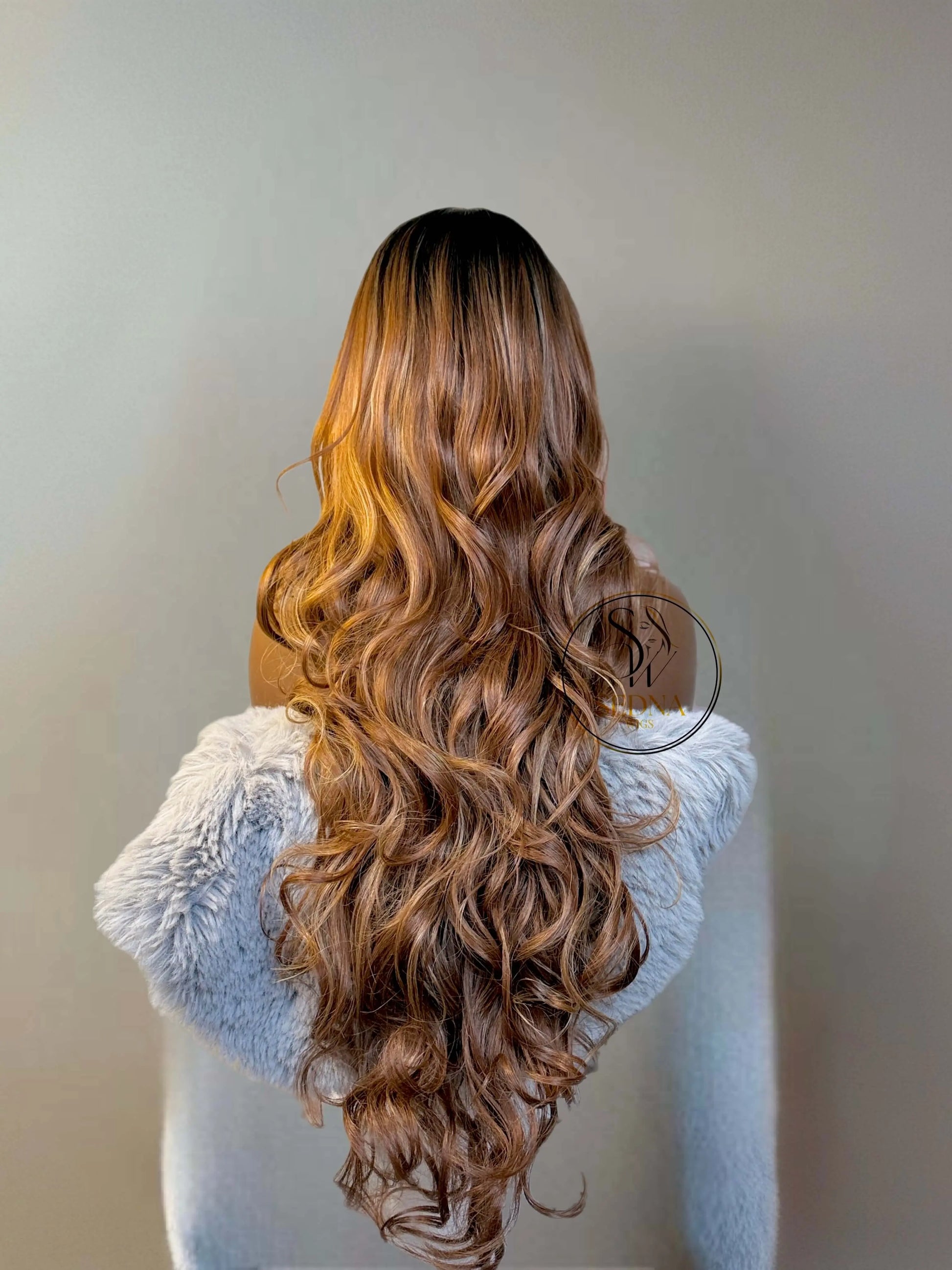 Aria 30" caramel honeyombre wig Premium Synthetic Wig Sedna Wigs