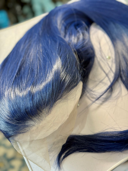 Sapphire 24” Midnight Blue Wig