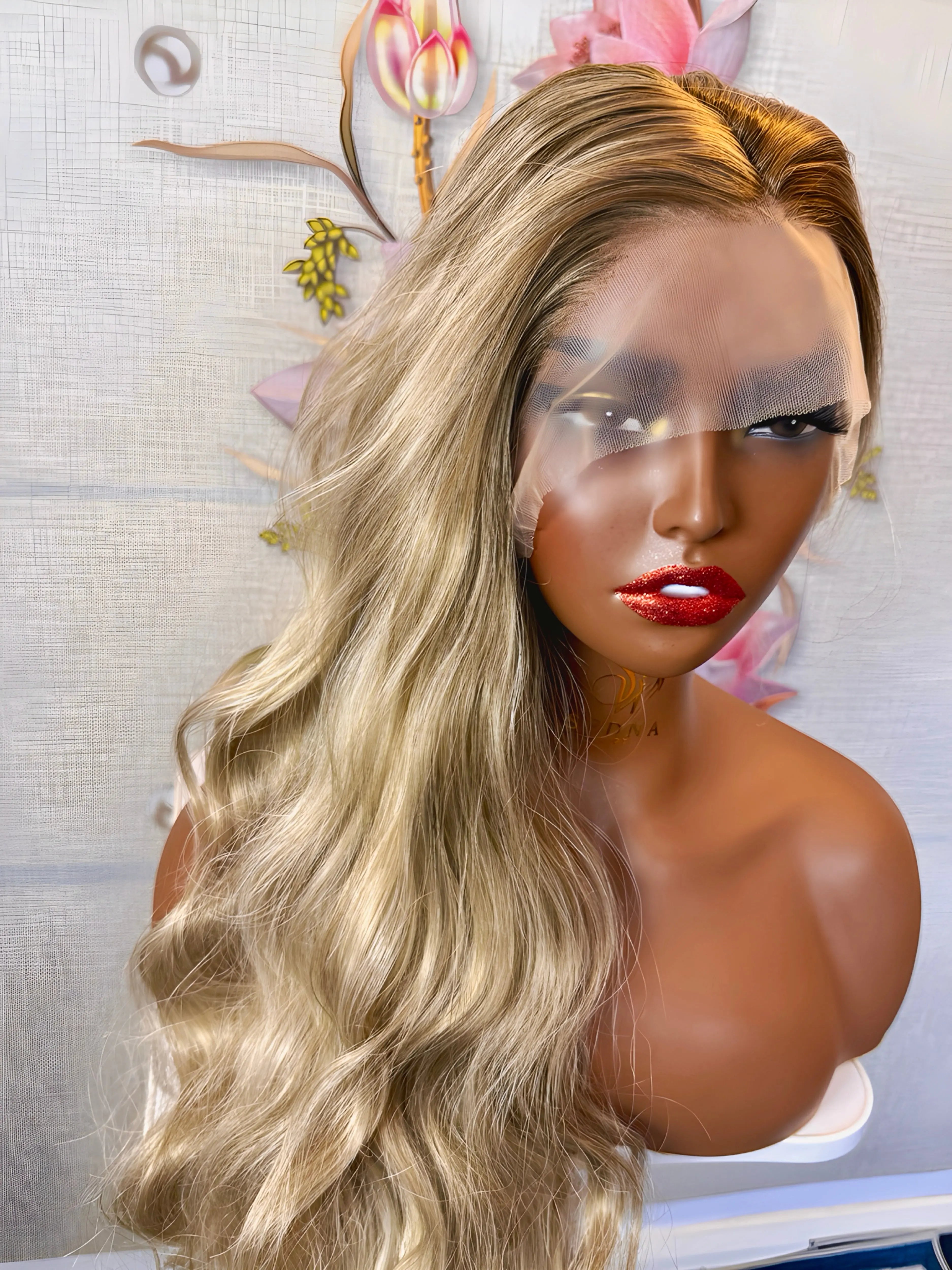 Luna 26” ash grey blonde wig Hair blend wig Sedna Wigs