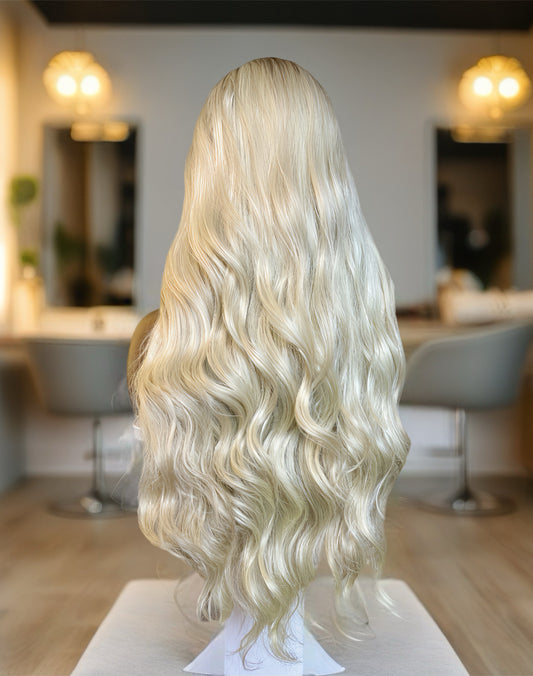 Malibu 24" Dark Rooted Blonde 13x4 Frontal Blend Wig - Sedna Wigs