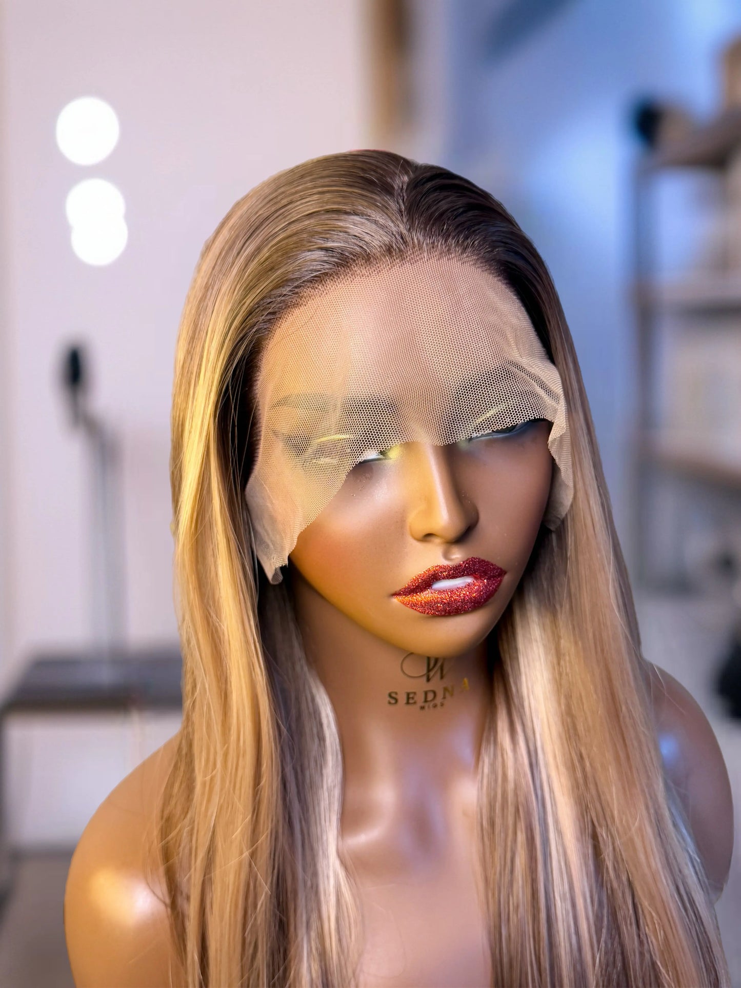 Mirabelle pre-styled blonde wig UK Premium Synthetic Wig Sedna Wigs