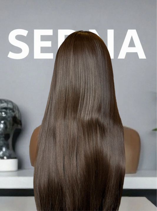 Mocha 26” Ash Brown Straight Lace Front Wig - Sedna Wigs