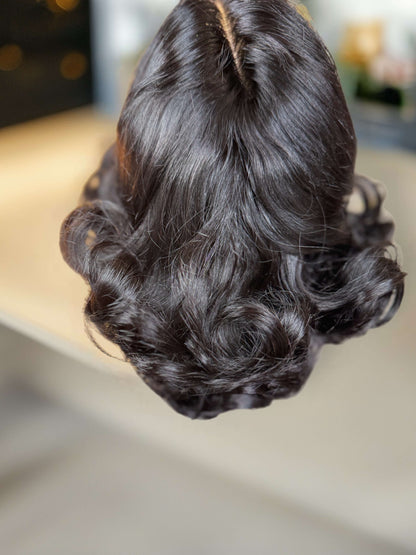 Monroe 12-Inch Vintage Curl Blend Wig with 4x4 Side Closure - Sedna Wigs