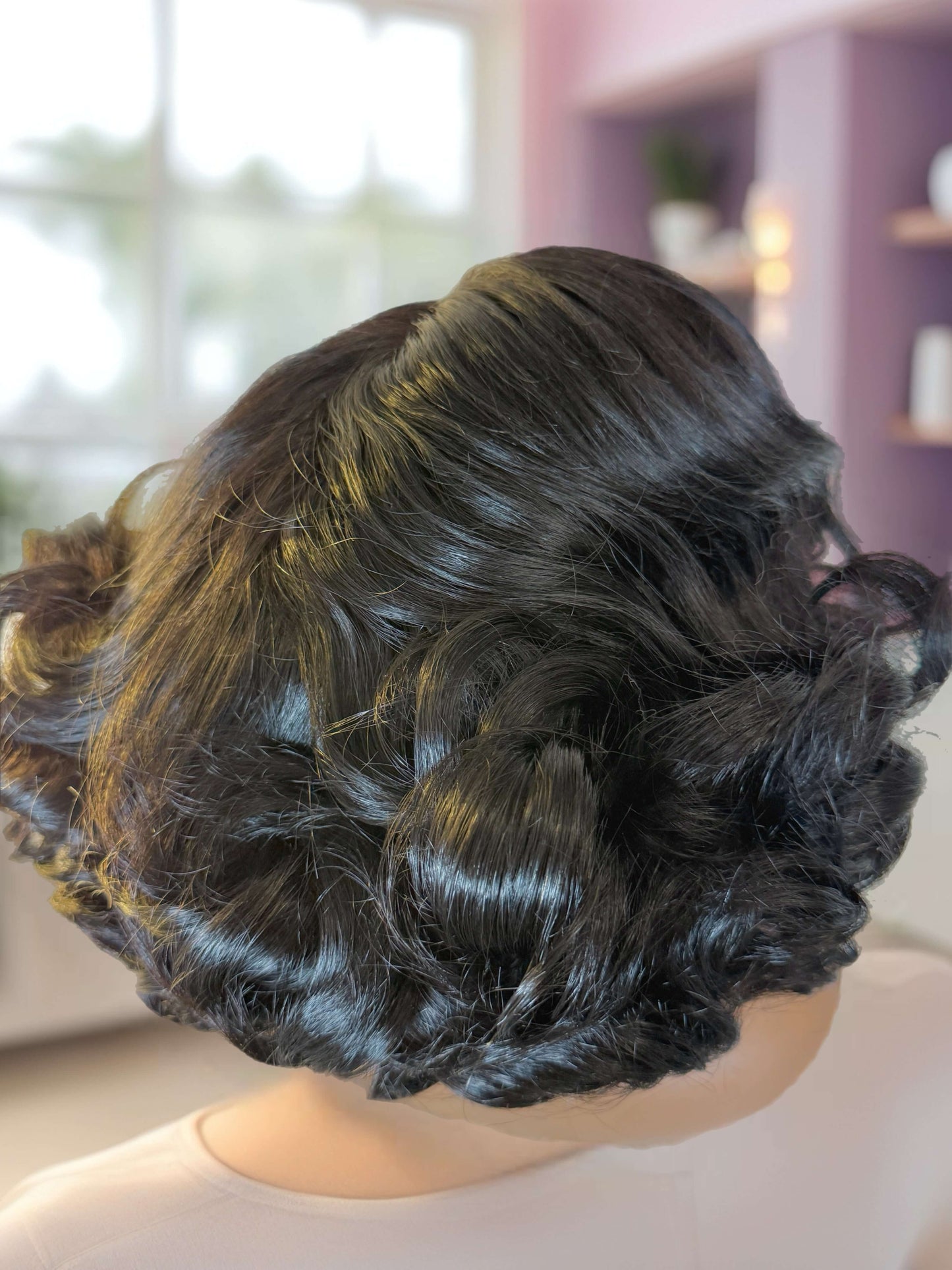 Monroe 12-Inch Vintage Curl Blend Wig with 4x4 Side Closure - Sedna Wigs