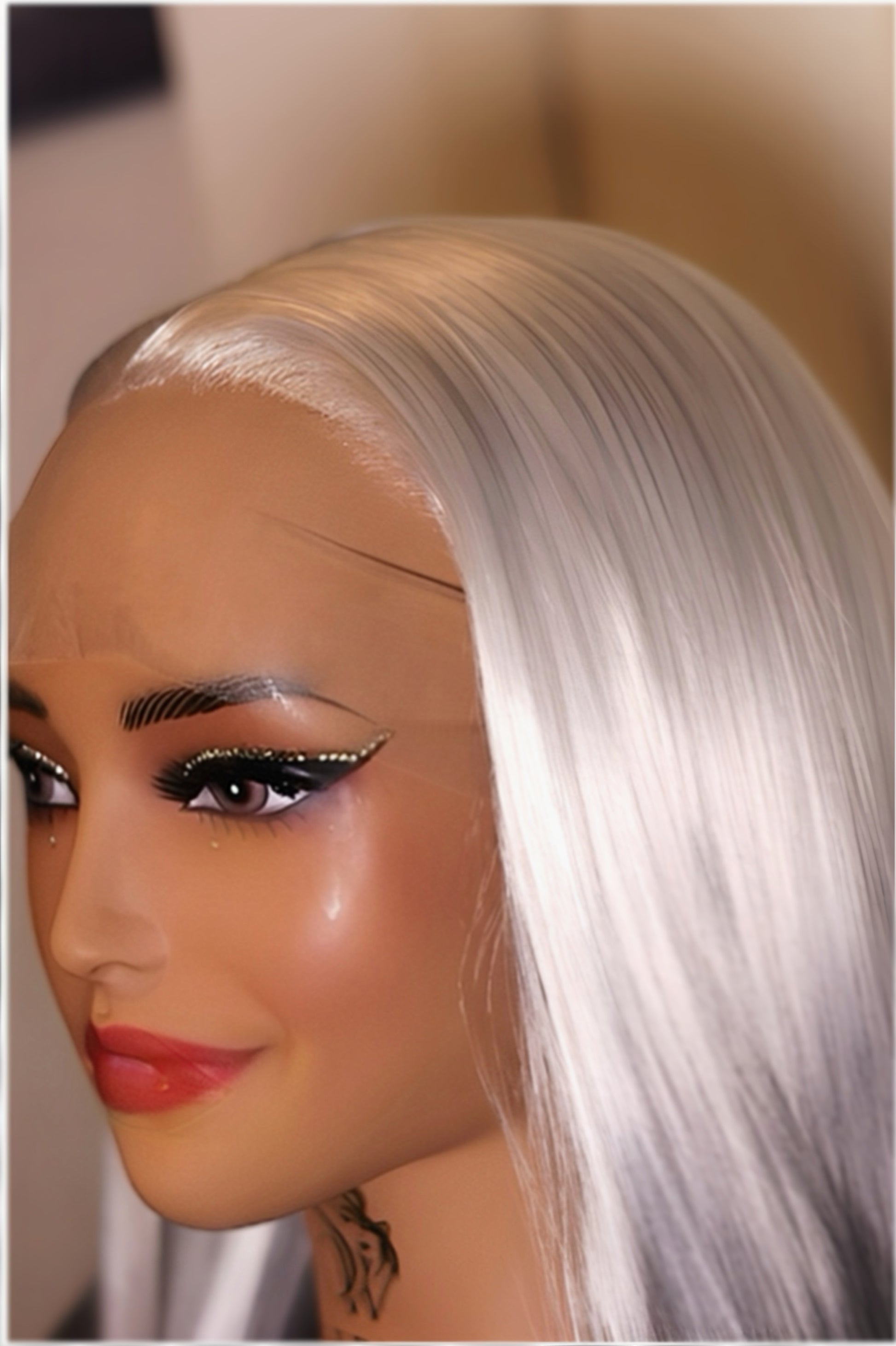 Nova 24" Silver & Black Ombre Straight Lace Front Wig - Sedna Wigs