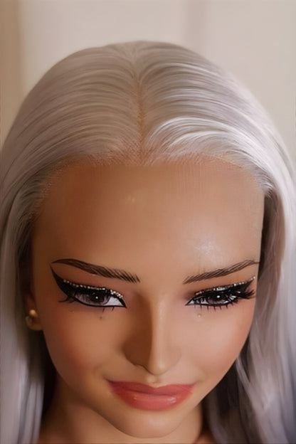 Nova 24" Silver & Black Ombre Straight Lace Front Wig - Sedna Wigs