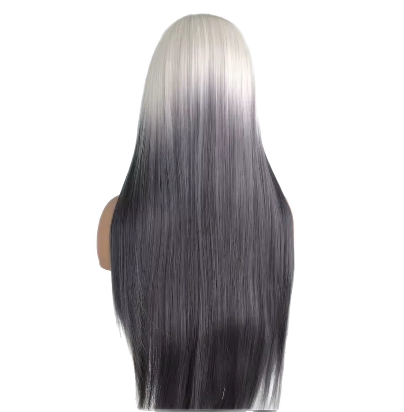 Nova 24" Silver & Black Ombre Straight Lace Front Wig - Sedna Wigs