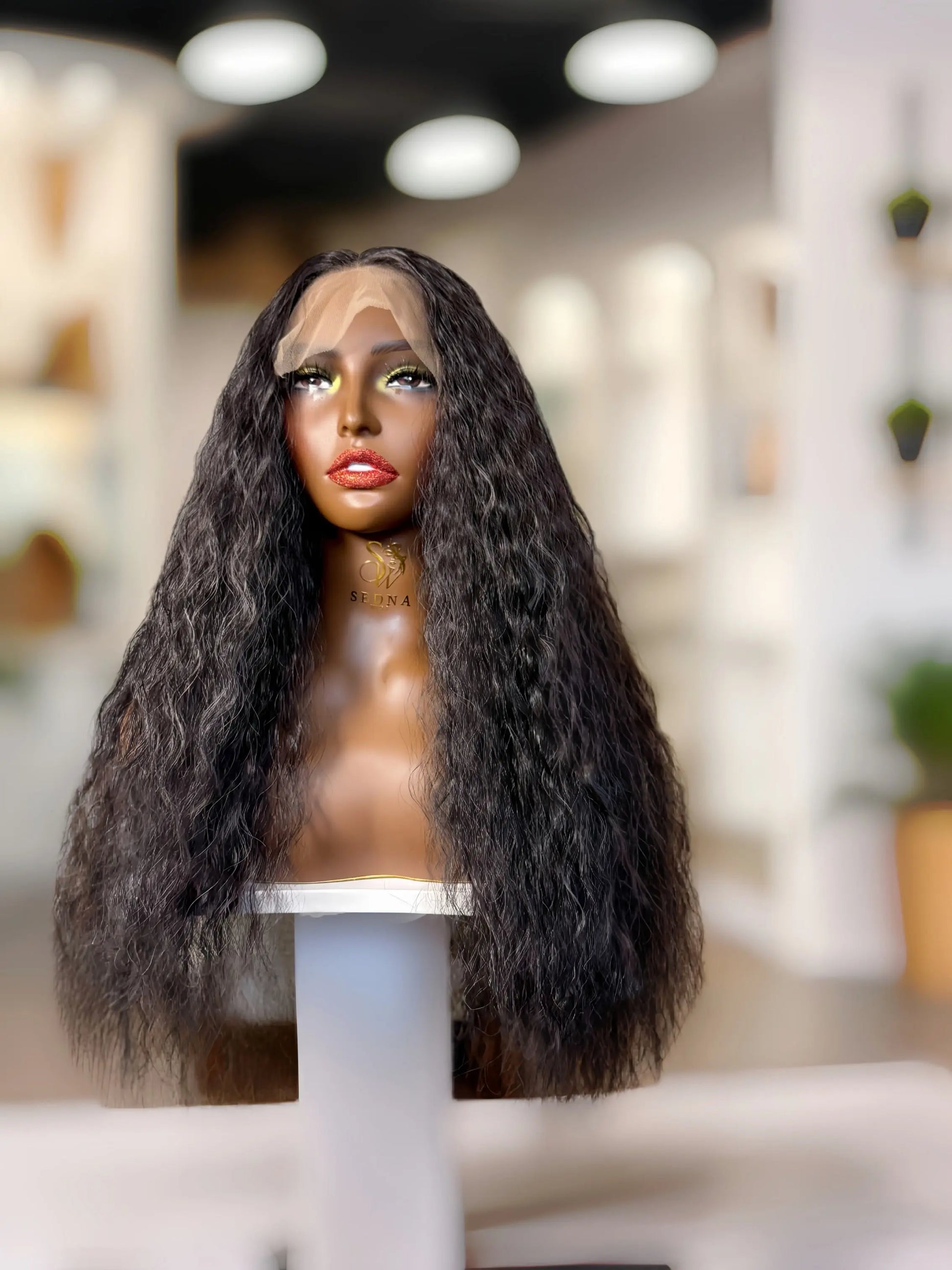 Onyx 24 inch textured wig Premium Synthetic Wig Sedna Wigs
