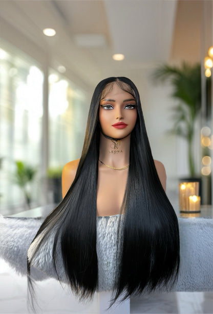 Raven 26-inch Jet Black Straight Wig - Sedna Wigs