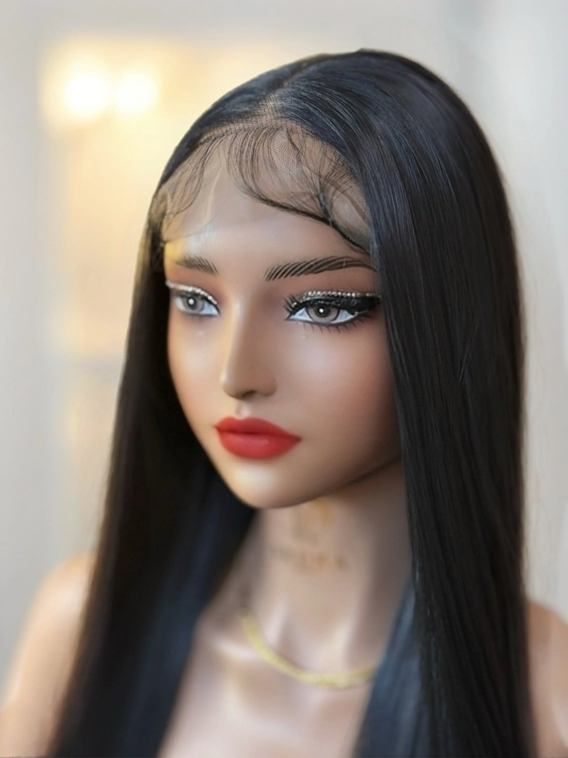 Raven 26-inch black straight wig Premium Synthetic Wig Sedna Wigs