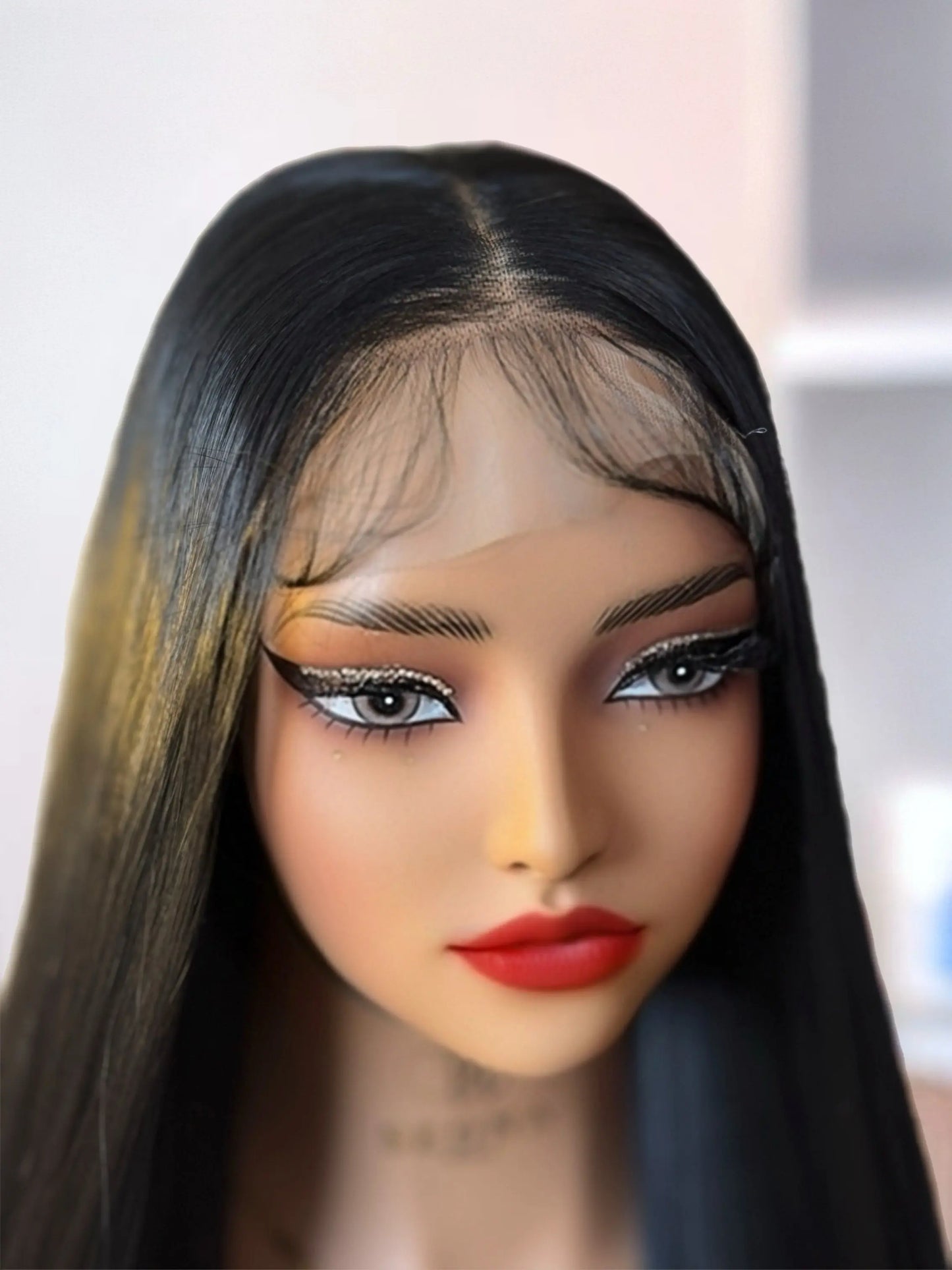 Raven 26-inch black straight wig Premium Synthetic Wig Sedna Wigs
