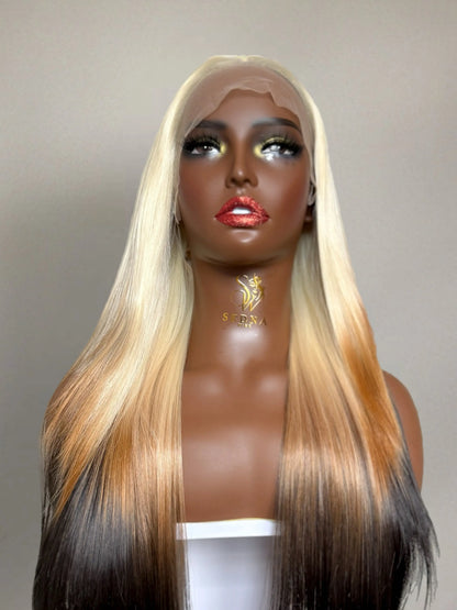 Sophie 24” blonde ombre wig Premium Synthetic Wig Sedna Wigs