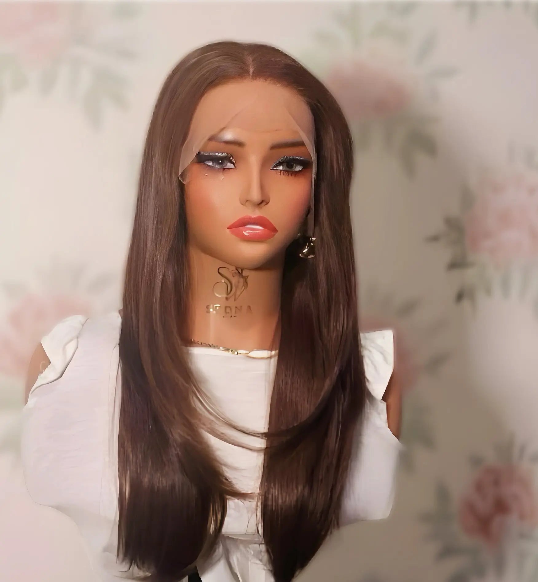 Summer 22” chocolate brown wig Premium Synthetic Wig Sedna Wigs