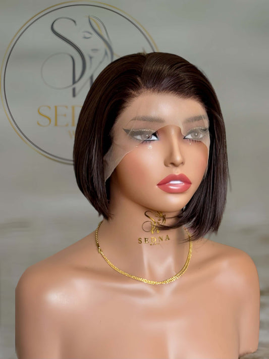 The CEO 6" Medium Brown Angled Bob - Sedna Wigs