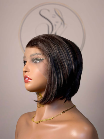 The CEO 6" Medium Brown Angled Bob - Sedna Wigs