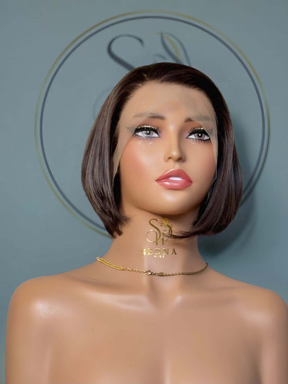 The CEO 6" Medium Brown Angled Bob - Sedna Wigs