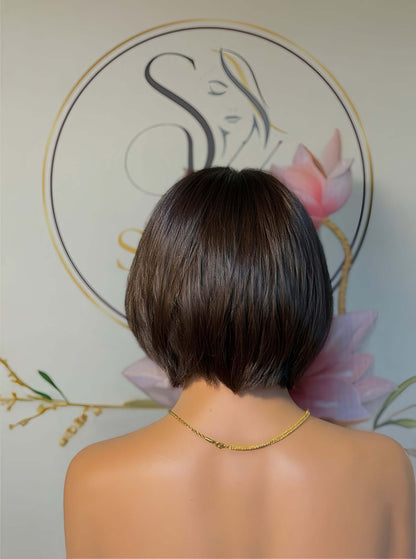 The CEO 6" Medium Brown Angled Bob - Sedna Wigs
