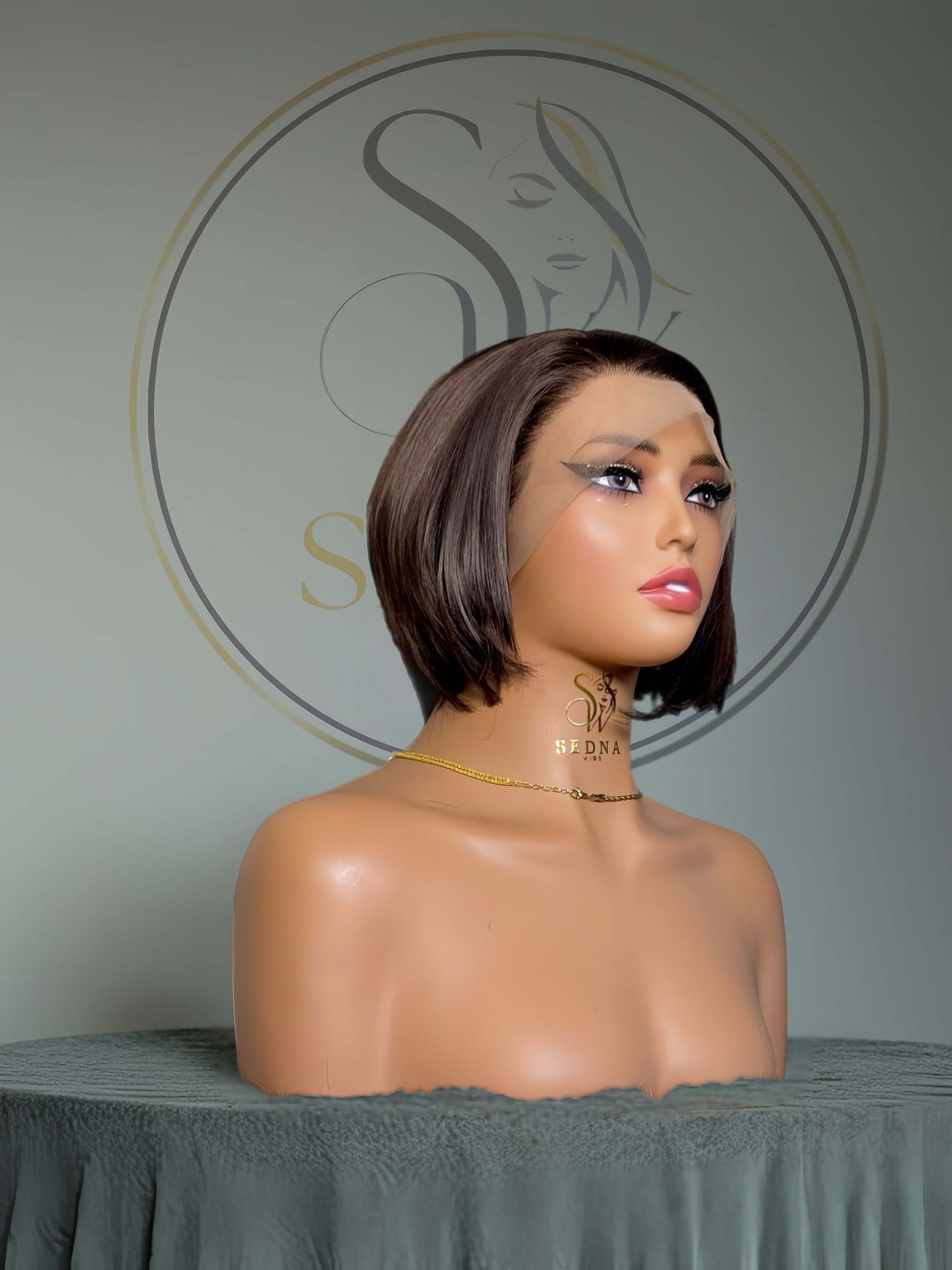 The CEO 6" Medium Brown Angled Bob - Sedna Wigs