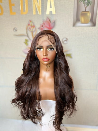 Zara realistic preplucked lace wig Premium Synthetic Wig Sedna Wigs