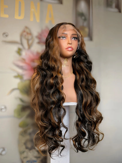 Zara realistic preplucked lace wig Premium Synthetic Wig Sedna Wigs
