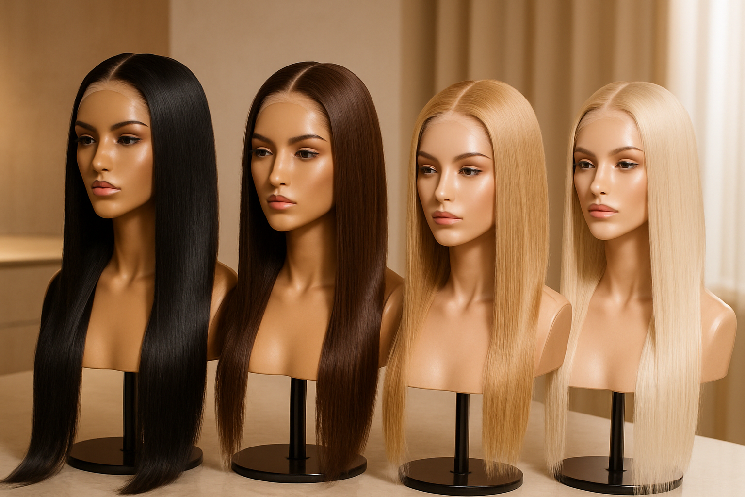 Life-like luxury HD straight wigs